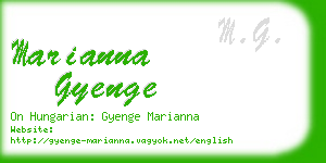 marianna gyenge business card